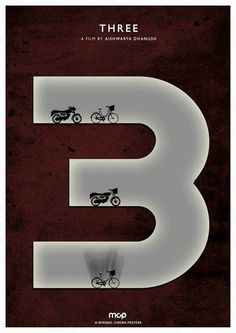 the letter b is made up of three motorcycles