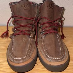 True Religion Boots Brown Suede - Chukka Boots Mens Size 9.5. Brand New Without Tag Casual Brown High-top Work Boots, Casual Brown Low-top Work Boots, Casual Slip-on Boots For Outdoor, Casual Work Boots With Vibram Sole And Round Toe, Casual Work Boots With Vibram Sole, Casual Brown High-top Waterproof Boots, Casual Outdoor Closed Toe Boots, Rustic Brown Waterproof Boots With Round Toe, Leather Round Toe Hiking Boots