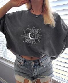 Moon Tshirt, Summer Tee Shirts, Pepper Color, Sun Shirt, Summer Tee, Sun And Moon, Trending Tshirts, Summer Tshirts