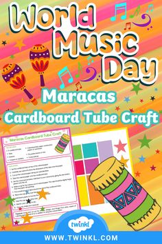 Maracas Cardboard Tube Craft Maracas Craft For Kids, Maracas Craft, Cardboard Tube Crafts, Toilet Paper Roll Craft, Roll Craft, Percussion Instrument