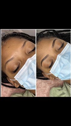 Eyebrow Thread And Tint, Micro Blading Black Women, Black Woman Eyebrows, Eyebrow Arch Shape Black Women, Laminated Eyebrows Black Women, Eyebrow Tech, Eyebrow Arch Shape