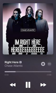 an audio player with the words i'm right here here, hereeeeeeeeeeee