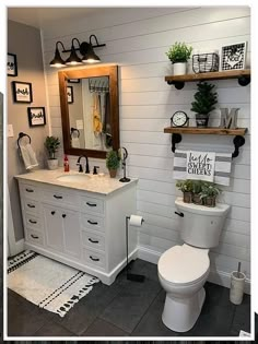 Looking to transform your bathroom? Check out these 10 bathroom renovation ideas to give your space a fresh new look. From modern fixtures to sleek tile designs, get inspired to create the bathroom of your dreams. Whether you're looking to update a small powder room or completely renovate a master bath, these ideas will help you achieve the perfect look for your space. Farmhouse Small Bathroom Decor, Small Rustic Bathrooms, Small Rustic Bathroom Ideas, Small Rustic Bathroom, Bathrooms Decor, Cabinet Remodel