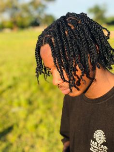 Men twisted braids 🔥 Mens Rope Twist, Twists Black Men Hair, Black Men Hair, Twisted Braids, Caesar Haircut, Hair Twists, Hair Twist, Hairstyle Inspo