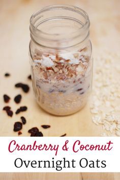 an image of cranberry and coconut overnight oats