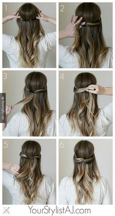 Verdrehte Strähnen <3 Cute Everyday Hairstyles, Popular Hairstyles, Everyday Hairstyles, Hair Dos, Hair Day, Diy Hairstyles, Pretty Hairstyles