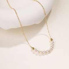 Herringbone Chain Style:Akoya Saltwater Pearls, 18K Yellow GoldPearl Size: 5 Pearls, 3.5-4.0mm eachGolden Beads: 2 beads, 3mm eachLength of Chain: 40cm+5cm (Adjustable) Cross Chain Style:Akoya Saltwater Pearls, 18K Yellow GoldPearl Size: 9 Pearls, 3.5-4.0mm eachGolden Beads: 2 beads, 3mm eachLength of Chain: 40cm+5cm (Adjustable) Intersect Style：Akoya Saltwater Pearls, 18K Yellow GoldPearl Size: 5 Pearls, 6.5-7.0mm eachGolden Beads: 6 beads, 3mm eachLength of Chain: 40cm+5cm (Adjustable) Elegant Beaded Necklace With Delicate Chain, Delicate Pearl Necklace With Round Beads, Delicate Pearl Necklaces With Round Beads, Fine Jewelry Yellow Gold Necklace With Pearl Chain, Yellow Gold Pearl Jewelry With Clavicle Chain, Minimalist Pearl Chain Necklace With Round Beads, Yellow Gold Clavicle Chain With Pearls, White Gold Jewelry With Pearl Chain And Round Beads, Single Strand Akoya Pearl Jewelry In Gold