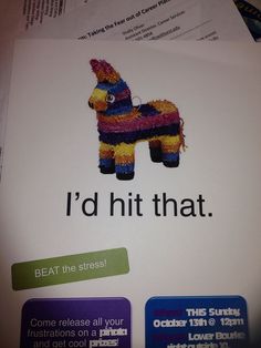 an advertise for a knitted toy horse with the words i'd hit that