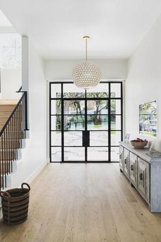 the entryway is clean and ready for guests to use it as an entrance way