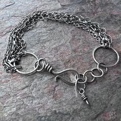 Multi Chain Bracelet, Color Reference, Silver Chains, Jewelry Clasps, Wire Work Jewelry, Moonstone Bracelet, Jewelry Techniques, Work Jewelry, Sterling Jewelry