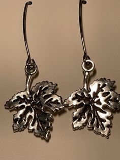 Beautiful stainless leaves. Nickel-free Leaf-shaped Sterling Silver Earrings, Leaf-shaped Metal Jewelry With Matching Earrings, Silver Leaf-shaped Earrings Gift, Silver Leaf-shaped Earrings For Gift, Silver Leaf-shaped Jewelry With Ear Wire, Nickel-free Metal Leaf Earrings, Leaf-shaped Metal Earrings As Gift, Nickel Free Leaf-shaped Metal Earrings, Metal Leaf-shaped Earrings As Gift