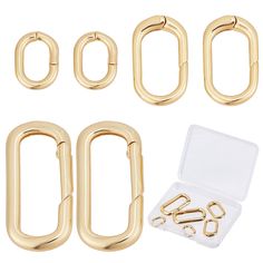 PRICES MAY VARY. ❤[REAL 18K GOLDEN PLATED SMALL CLASPS]: Do you often buy accessories that look good when you first buy them, but fade within a few days? Brass oval rings are made of 18k gold plating, which not only retains their luster for a long time, but also has a long service life. ❤[EASY TO USE]: Our brass oval rings are simple to use, you just have to press the opening and then you can use them. The oval design makes the inner ring larger, making it easier for you to connect your bag or k Making Keychains, Gold Keychain, Bead Bag, Bag Tutorial, Jewelry Clasps, Bags Tutorial, Oval Rings, Handbag Straps, Beaded Bags