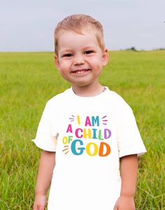 This I am a Chid of God shirt is perfect to wear for everyday use, School, a photo shoot, Sunday school, church event etc. 💥Personalization: 1) Size of Shirt 2) Adding a Name? Yes or No 3) If paying the personalization fee: Add name to notes section 4) Review and Submit your Order 💥Note: This listing is for ALL WHITE shirts ONLY. Details: 100% polyester with cotton feel ✨UPGRADE SHIRT: Go to our "Upgrades" collection for several options to include bleach effect shirts ♥For More information on Church Shirt Designs, Christian Kids Shirts, Girls Basketball Gift, Body Shirt, Ballerina Gift, Church Shirt, A Child Of God, Cheer Gifts, Christian Kids