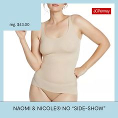 Experience the pageantry and performance of this “center-stage” shaper without the unsightliness of a “sideshow.” That's right - this soft & silky tank can easily work as an attractive, outer top or function underneath your favorite outfit. Not only do its upper side panels smooth underarm bulges; its double front and lower side panels flatten the tummy and shape the waist. And you won't have to worry about bust compression.Firm control and shaping: Targeted control that flattens the tummy,… Smooth Underarm, Side Show, Center Stage, Side Panels, Panel Siding, Shapewear, Favorite Outfit, Siding