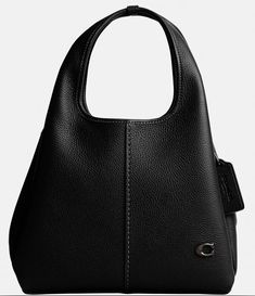 Coach Polished Pebble Leather Lana Solid Black Shoulder Bag 23 Shoulder Bag Coach, Polished Pebble, Pretty Bags, Black Shoulder Bag, Dillard's, Coach Purses, Fall Trends, Parisian Style, Pebbled Leather