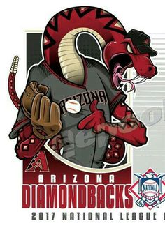 the arizona diamondbacks baseball team is depicted in this logo design for the 2012 national league