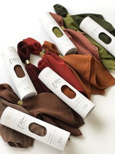 Introducing Tono + co Special Edition Silk Hankies. Lovingly hand-dyed in Santa Ana, California and available in 8 curated colors. Check out our website for more holiday, styling, and wrapping inspiration. Packaging For Scarf, Scarf Packing Ideas, Shawl Packaging Ideas, Silk Scarf Packaging, Scarf Packaging Ideas, Hijab Packaging Ideas, Shawl Packaging, Bandana Purse, Scarf Packaging