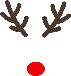 the reindeer's nose is red and brown