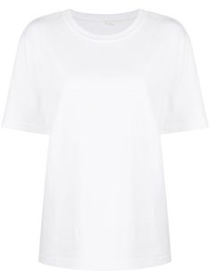 White cotton rubberised-logo cotton T-shirt from ALEXANDER WANG featuring crew neck, short sleeves, straight hem and rubberised logo . | Alexander Wang rubberised-logo cotton T-shirt Women Essentials, T By Alexander Wang, White T, Sleeve Cotton, Alexander Wang, White Tshirt, Tshirt Logo, E Design, Size Clothing