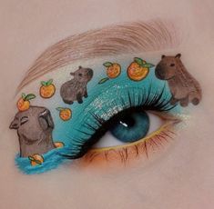 Crazy Makeup Looks Creative, Bubble Makeup, Fun Eyeliner, Outfit Core, Disney Eye Makeup, Crazy Eye Makeup, Animal Makeup, Fav Products, Flower Makeup