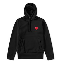 Comme des Garcons Play Women's Pullover Hoody  Black  1 Comme Des Garcons Outfit, Cdg Sweater, Come Des Garcons, Comme Des Garcons Jewelry, Comme Des Garcons Hoodie, Comme Des Garcons Play Shirt, Hoodie Store, Americana Vintage, Comme Des Garcons Black