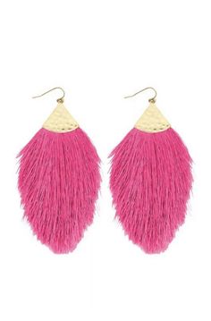 "Hot Pink Fringe Earrings 3\" Drop Shipping $3.50" Hot Pink Earrings, Trendy Fashion Jewelry, Pink Tassel, Gold Statement Earrings, Tassel Drop Earrings, Chic Jewelry, Tassel Fringe, Pink Earrings, Fringe Earrings