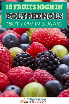 15 Low-Sugar Fruits High in Polyphenols | Polyphenols may have several health-protective benefits - this article lists 15 low-sugar fruit options that are high in polyphenols. Includes popular and nutrient-rich berries such as raspberries and blackberries, as well as citrus fruits and some more unique fruits like salmonberries. #polyphenols #fruits #berries #lowcarbfruit via @nutradvance Modified Keto, Raw Eating, Sugar Fruit, Sugar Free Lifestyle, Stomach Fat Burning Foods, Paleo For Beginners, Lectin Free, Banana Drinks