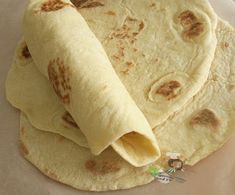 three tortillas sitting on top of each other