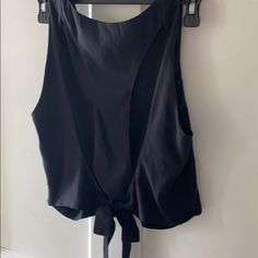 Cutout Back Top Black Tie Back Top For Day Out, Black Casual Tops With Tie Back, Casual Black Tops With Tie Back, Womens Tops, Women Shopping, Black, Color