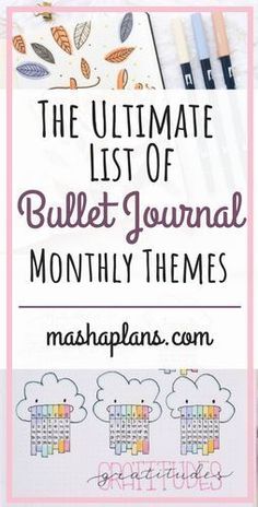 Not sure what theme to choose for your Bullet Journal setup next month? Check this giant list of ideas and inspirations for your Bullet Journal monthly spreads. #bujo #bulletjournal #bulletjournaljunkie #journalart Bullet Journal Theme Ideas, Journal Theme Ideas, Journal Hacks, Bullet Journal Work, How To Bullet Journal, Journal Cover Page, Better Organization, Bullet Journal Month, Bullet Journal Monthly Spread