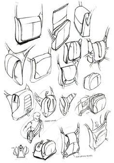 some sketches of different types of chairs