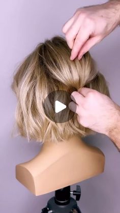 Joseph I'Anson on Instagram: "Are you looking for an easy half up style on short hair?…. Then this nice and Easy tutorial for a half up on short bob length hair is for you….  What do you guys think of this style?  L’IMAGE Mannequin - “DENISE” from @equip_the_creative use code Joseph10 at the checkout to get 10% off your order. Created using @revlonprofessionaluk style Masters #hairinspo #hairtutorial #beyondtheponytail #reel #reelitfeelit #hairup #hairups #hairupdo #updo #updos #updotutorial #bridalhair #hairideas #weddinghairdo #weddinghair #bohohair #bohowedding #shorthair #bridalhairinspo #igreels #upstyle #hairwedding #hairupdostyle #updostyles #shorthairupdo #saltburn #shorthairstyles #shortupdo @behindthechair_com @markleesonsalons @nextlevelhairstylists @hairbrained_official@limage_ Short Hair Party Styles, Short Bob Updo, Bob Length Hair, Bob Updo Hairstyles, Short Hair Updo Easy, Half Up Half Down Short Hair, Bob Length, Short Hair Dos, Short Hair Updo Tutorial