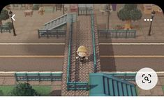 an image of a person standing on a bridge in the middle of a video game