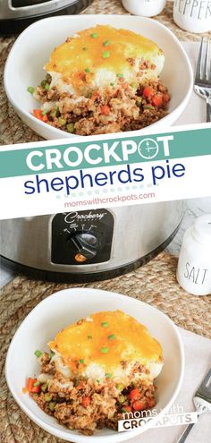 the crockpot shepherdd's pie is ready to be eaten