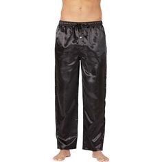 Intimo Mens Classic Satin Pajama Sleep Pants. These lounge pants feature a satin material. Easy care. Machine wash cold tumble dry low. Stretch elastic waistband. Button fly. Comfortable and soft. These make a great gift idea. For questions regarding sizing, please refer to size chart in the images. Size: M.  Color: Black.  Gender: male.  Age Group: adult. Mens Pyjama Bottoms, Satin Pajama Pants, Mens Pajama Pants, Satin Pajama, Sleep Pants, Pajama Pant, Satin Pajamas, Mens Pajamas, Pajama Bottoms