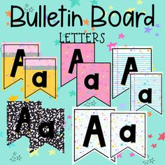 bulletin board letters and numbers with stars