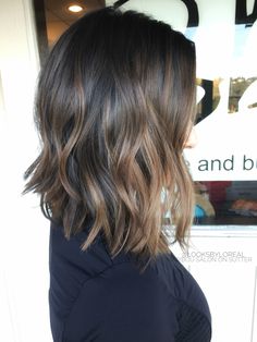 Brunette Balayage Hair, Brown Hair Balayage, Short Hair Balayage, Hair Affair, Balayage Brunette, Hair Color And Cut, Brunette Hair, Brunette Hair Color, Balayage Hair