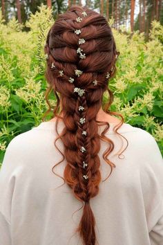 Fish Braid Hairstyles, Shadi Hairstyles, Hair Styles For Formal, Diy Hair Color At Home, Pictures Of Braids, Cute French Braids, Flowers In French, Steampunk Hair Accessories, Haircut Korea