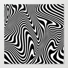 an abstract black and white pattern with wavy lines