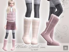 Winter Boots (TEEN) by tifaff7 http://www.thesimsresource.com/downloads/details/category/sims3-clothing-female/title/winter-boots-%28teen%29/id/1181437/ Sims 3 Shoes, Tifa Ff7, Sims 3 Cc Clothes, Teen Boots, Los Sims 4 Mods, Sims 3 Cc Finds, Sims 3 Mods, Sims 4 Cc Shoes, Pelo Sims