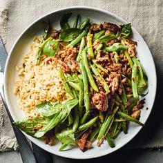 Thai Basil, Green Beans and Mince Recipe | Recipes from Ocado Turkey Thighs, Mince Recipes, Vegan Shopping, Thai Basil, Aromatic Herbs, Meal Deal, Chopped Garlic, Basmati Rice, Food Market