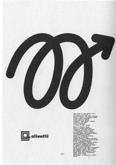 an advertisement with the word o'written in black and white, on a white background