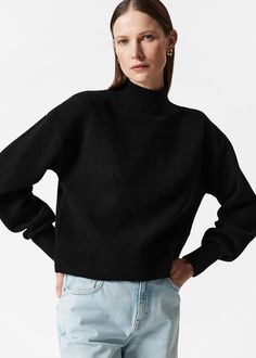 Mock-Neck Sweater Black Sweater Best, Turtle Neck Sweater Black, Petite Black Sweaters, Black Knit Sweater Turtlenck, Black Crewneck Sweater Women, Best Black Turtleneck Sweater, Black Merino Sweater, Black Boatneck Sweater, Noir Sweater