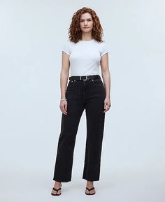 The Curvy '90s Straight Jean | Madewell Petite Curvy, Love Jeans, Favorite Daughter, Petite Jeans, Best Jeans, Petite Women, Good Stretches, Wide Leg Denim, Petite Size