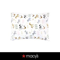 an image of a pillow with animals on it