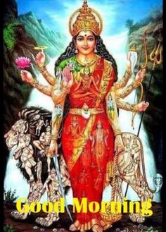 god morning with the image of hindu deities