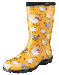 Sloggers Women's Garden and Rain Boots, Chicken Print, 5016CDY11 90s Summer Fashion, Womans Boots, Cute Rain Boots, Rain Boots Fashion, Daffodil Yellow, Garden Boots, Rain Boots Women, Chicken Gifts, Chicken Print