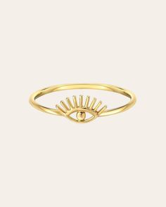 14k solid yellow gold elegant and dainty evil eye ring, a classic and timeless ring, beautiful by itself or stacked, day or night. Made in L.A. Size of Eye: Approx. 10mm(W) by 6mm(H) Ring: Approx. 1mm Total Weight: Approx. 1 gram Ships in 3-7 business days Rush orders ship in 2-4 business days Comes gift ready in a beautiful, custom Zoe Lev jewelry box. *Eligible for return, per our policy. See here for details. Yellow Gold Evil Eye Round Ring, Yellow Gold Evil Eye Ring, Elegant Evil Eye Rings, 14k Gold Evil Eye Ring, 14k Yellow Gold Rings With Diamond Eyes, H Ring, Timeless Ring, Gold Color Ring, Evil Eye Ring