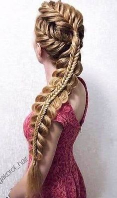 4 Braids Hairstyle, Braid Styles For Men, Kim Kardashian Hair, Night Hairstyles, Cute Braided Hairstyles, Hair Hoco, Braided Ponytail Hairstyles, Fishtail Braid, Homecoming Hair