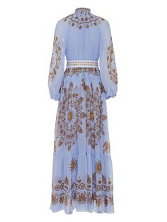 La DoubleJ Athena Silk Dress - Farfetch Silk Dress Blue, Athena Dress, Athena Dresses, Blue Chiffon Dresses, Double J, Silk Maxi Dress, Maxi Dress Blue, White Maxi Dresses, Ruched Dress